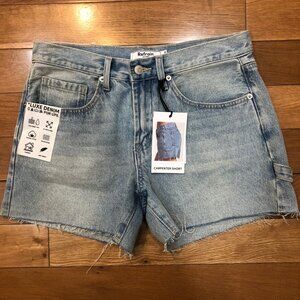NWT Refrain Los Angeles Carpenter Blue Denim Short Size 7/28